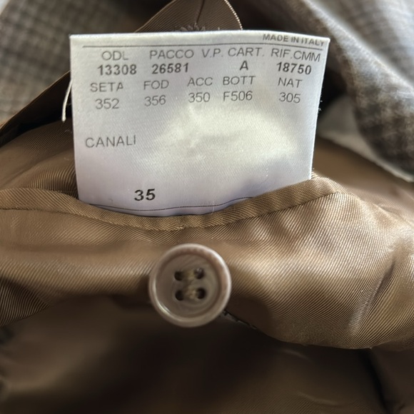 Canali Lightweight European silk/wool blend plaid check blazer | 58R IT (US 48R) - Picture 16 of 16